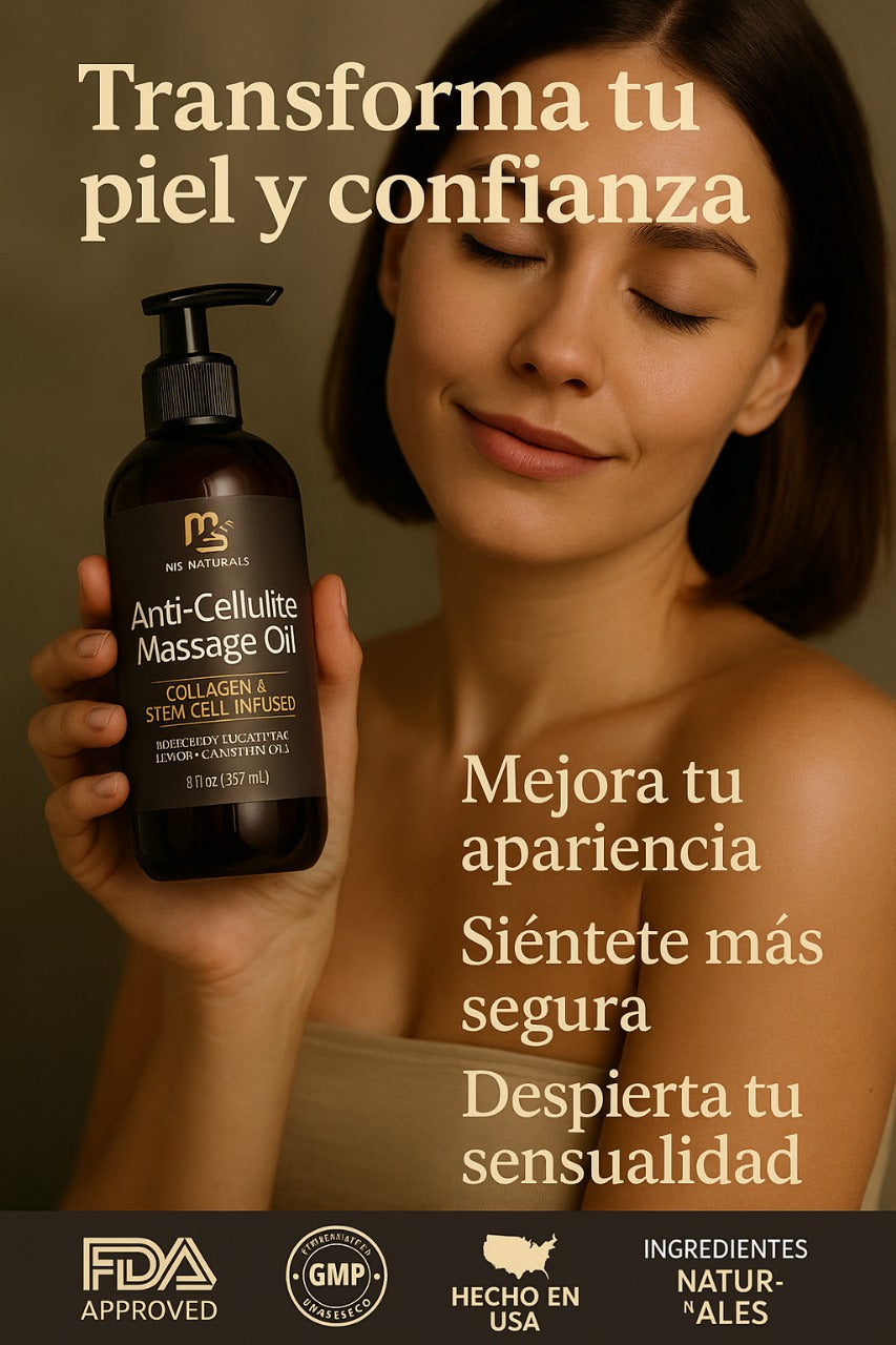 M3 Naturals - Aceite anticelulítico y reafirmante con colágeno