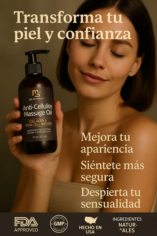 M3 Naturals - Aceite anticelulítico y reafirmante con colágeno