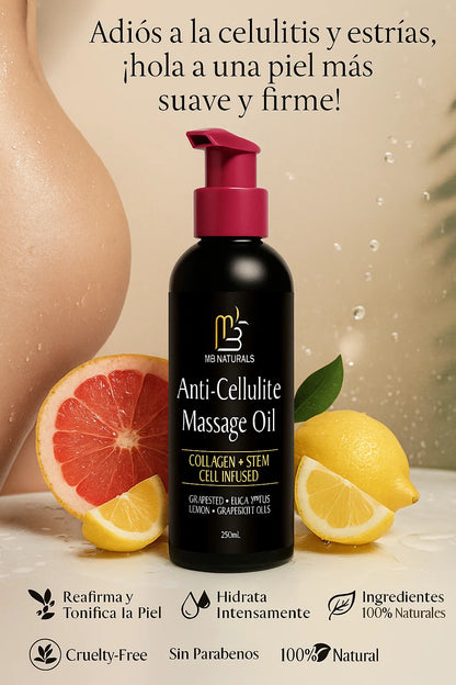 M3 Naturals - Aceite anticelulítico y reafirmante con colágeno